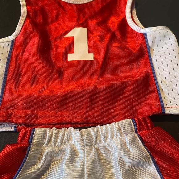 Wacky Bear Factory Basketball Uniform Outfit Teddy Bear Clothes Sneakers Shorts - Picture 2 of 5